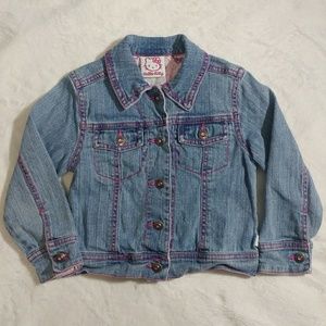 Hello Kitty Jean Jacket Girls Size 4 Pink Blue
